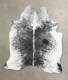 Salt and Pepper Black Cowhide Rug #B13367
