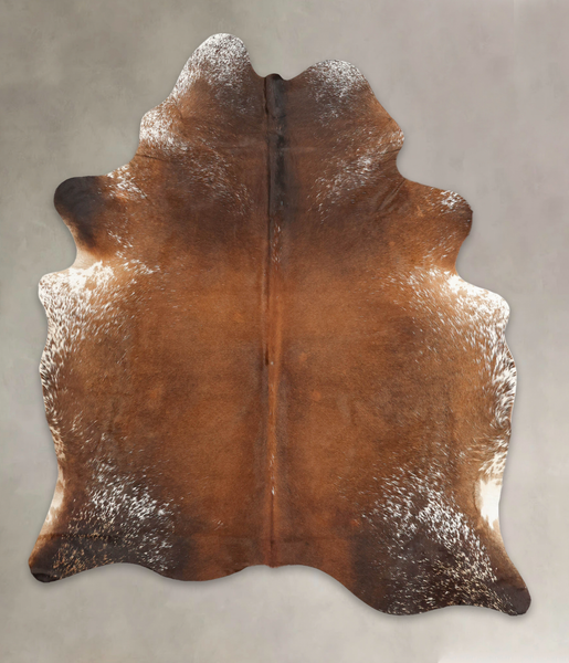 Salt and Pepper Brown Cowhide Rug #B1337