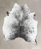 Salt and Pepper Black Cowhide Rug #B13370