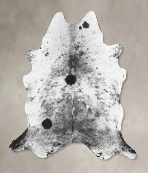Salt and Pepper Black Cowhide Rug #B13371