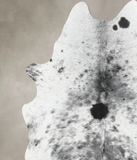 Salt and Pepper Black Cowhide Rug #B13371