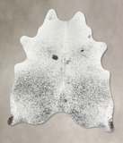 Salt and Pepper Black Cowhide Rug #B13375