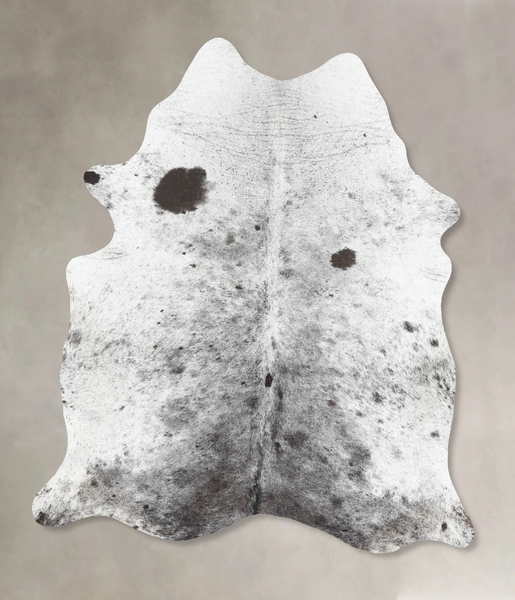 Salt and Pepper Black Cowhide Rug #B13390