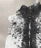 Salt and Pepper Black Cowhide Rug #B13404