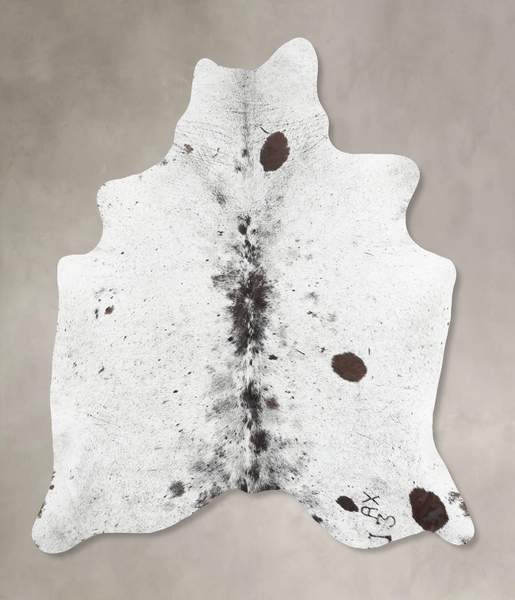 Salt and Pepper Black Cowhide Rug #B13422