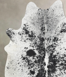 Salt and Pepper Black Cowhide Rug #B13425