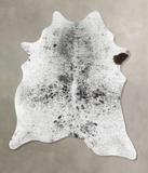 Salt and Pepper Black Cowhide Rug #B13429