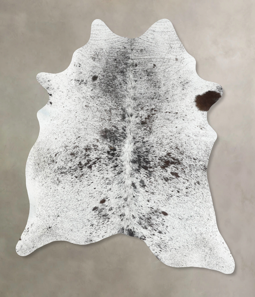 Salt and Pepper Black Cowhide Rug #B13429