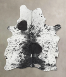 Salt and Pepper Black Cowhide Rug #B13431