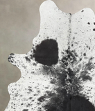 Salt and Pepper Black Cowhide Rug #B13431