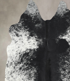 Salt and Pepper Black Cowhide Rug #B13436