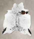 Salt and Pepper Black Cowhide Rug #B13442