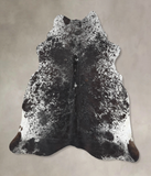 Salt and Pepper Black Cowhide Rug #B13449