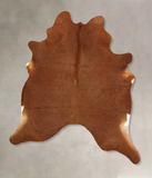 Solid Brown Cowhide Rug #B13472