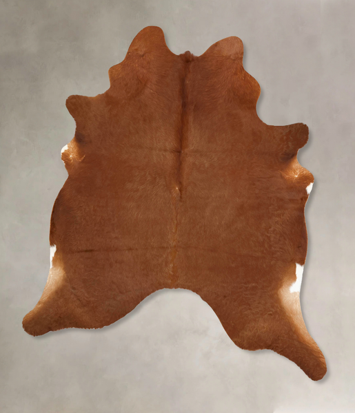 Solid Brown Cowhide Rug #B13472