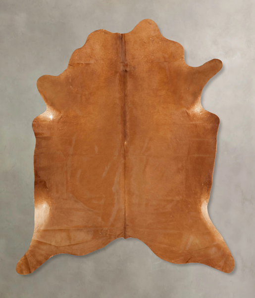 Solid Brown Cowhide Rug #B13475
