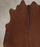 Solid Brown Cowhide Rug #B13544