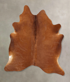 Solid Brown Cowhide Rug #B13551