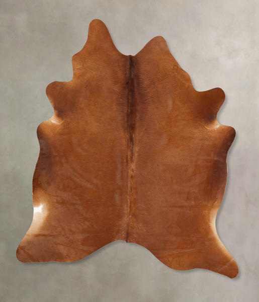 Solid Brown Cowhide Rug #B13551