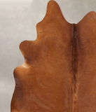 Solid Brown Cowhide Rug #B13551
