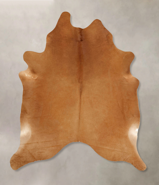 Solid Brown Cowhide Rug #B13554
