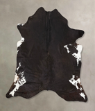 Chocolate and White Cowhide Rug #B13563