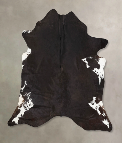 Chocolate and White Cowhide Rug #B13563