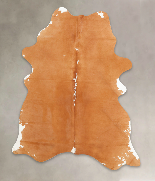 Brown and White Regular Cowhide Rug #B1358