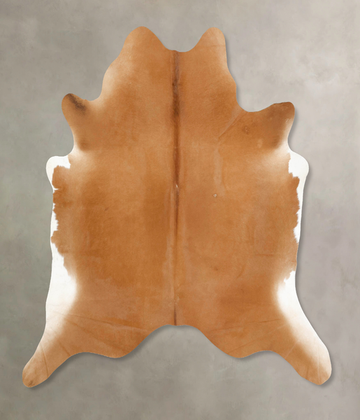 Solid Brown Cowhide Rug #B13619