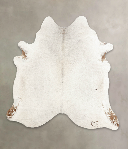 Salt and Pepper Brown Cowhide Rug #B1362