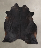Solid Black Cowhide Rug #B13621