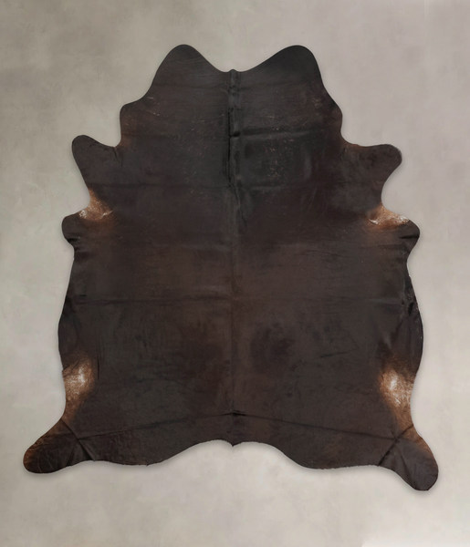 Solid Black Cowhide Rug #B1364