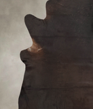Solid Black Cowhide Rug #B1364