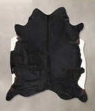 Solid Black Cowhide Rug #B13655
