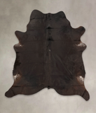 Solid Black Cowhide Rug #B1368