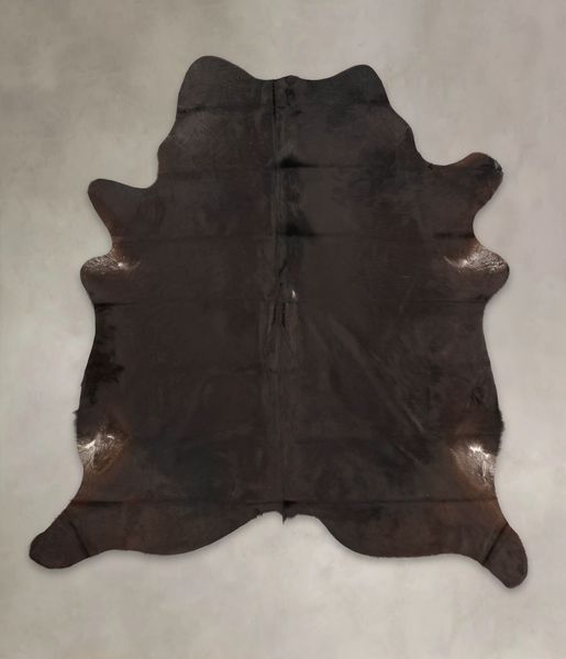 Solid Black Cowhide Rug #B1368