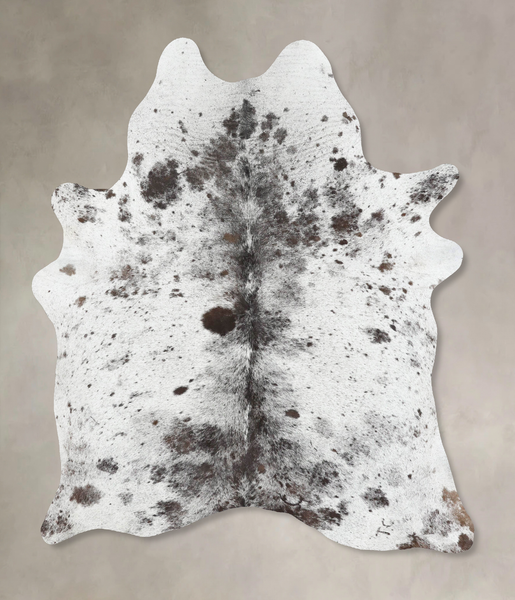 Salt and Pepper Black Cowhide Rug #B13864