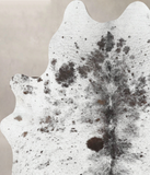 Salt and Pepper Black Cowhide Rug #B13864