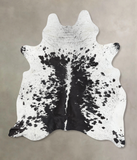 Salt and Pepper Black Cowhide Rug #B13927