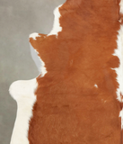 Brown and White Cowhide Rug #B1397