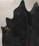 Solid Black Cowhide Rug #B13994
