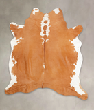 Brown and White Regular Cowhide Rug #B1409