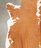 Brown and White Regular Cowhide Rug #B1409
