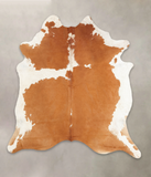 Beige and White Cowhide Rug #B1413
