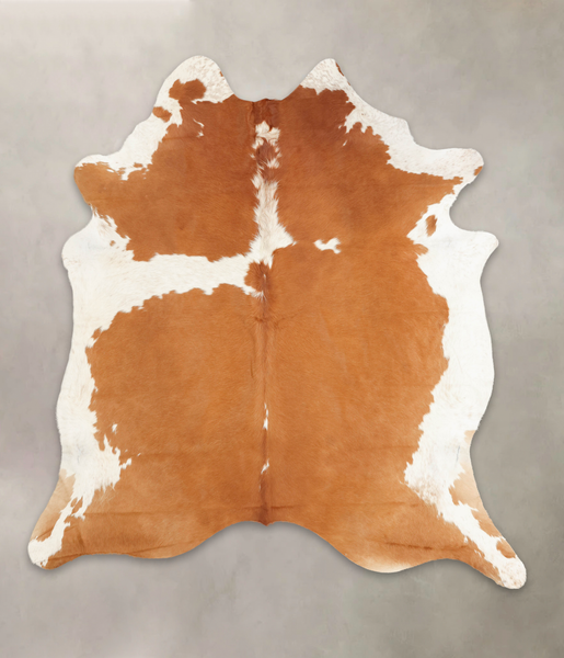 Beige and White Cowhide Rug #B1413