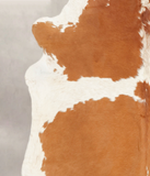 Beige and White Cowhide Rug #B1413
