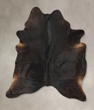 Solid Black Cowhide Rug #B14466