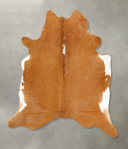 Brown and White  Cowhide Rug #B14515