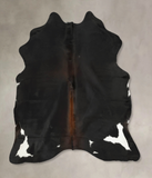 Chocolate and White Cowhide Rug #B14603