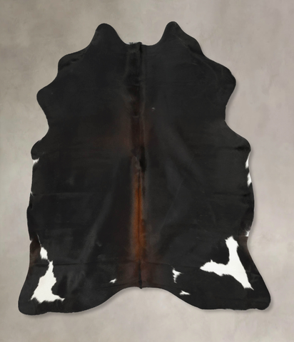 Chocolate and White Cowhide Rug #B14603